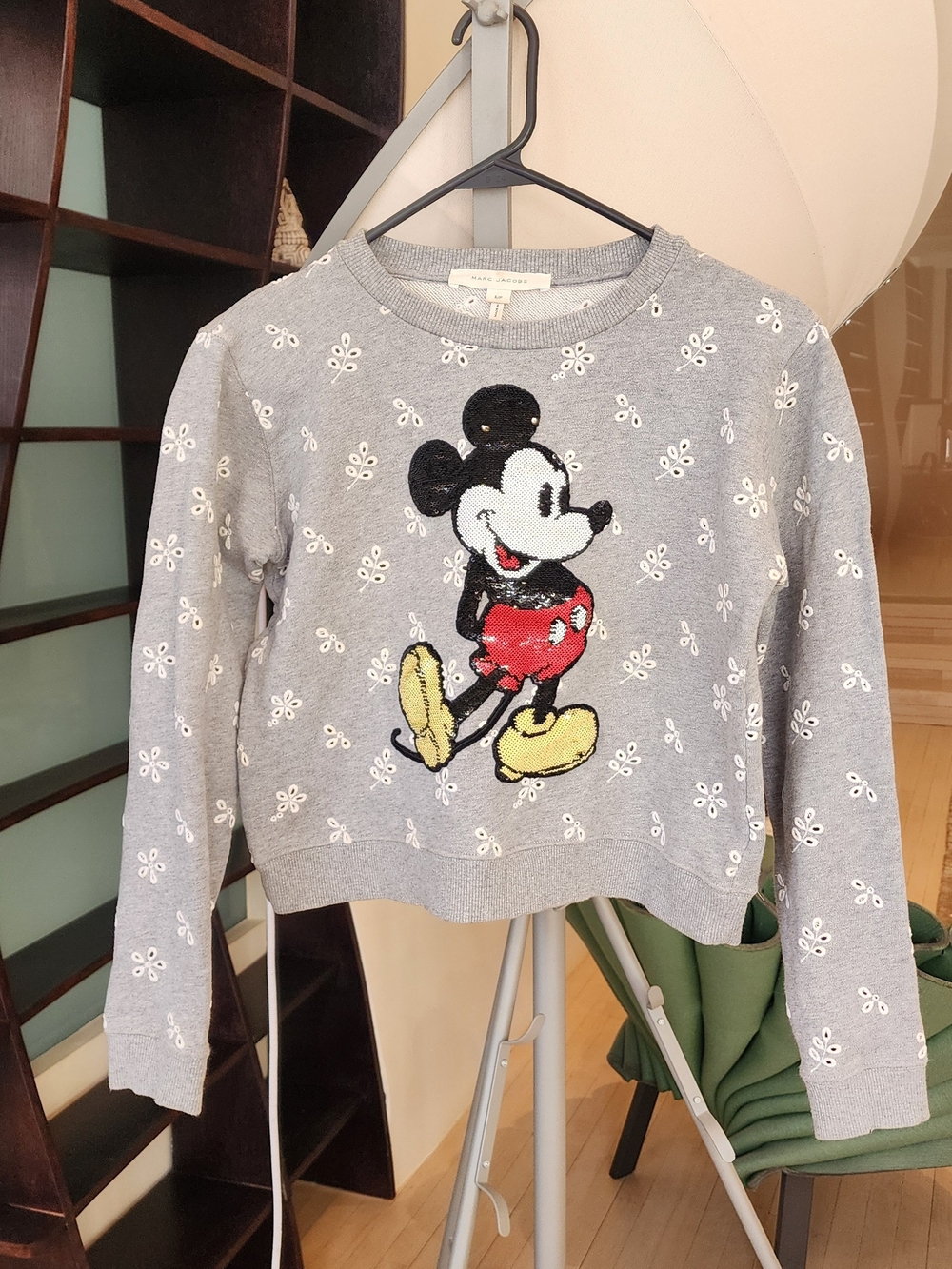 Marc Jacobs x Disney Collab Sweatshirt Sequin Mickey Mouse Collectible Size S - Picture 4 of 12